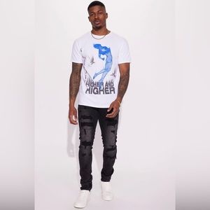 Its A Type Ripped Stacked Skinny Jeans - Black Wash